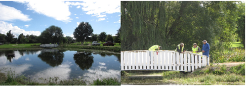 A group of people standing on a bridge over a river

Description automatically generated with low confidence