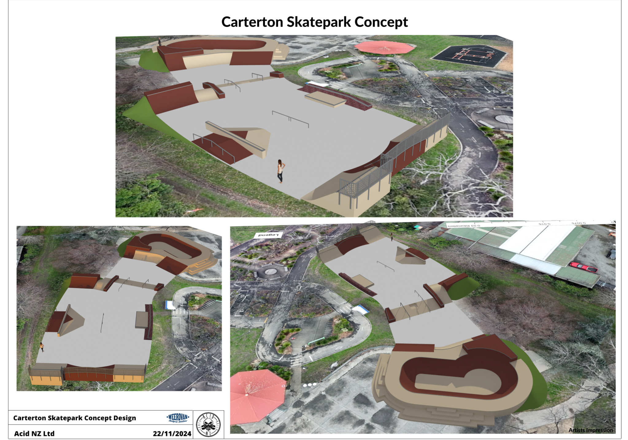 A collage of a skate park

Description automatically generated