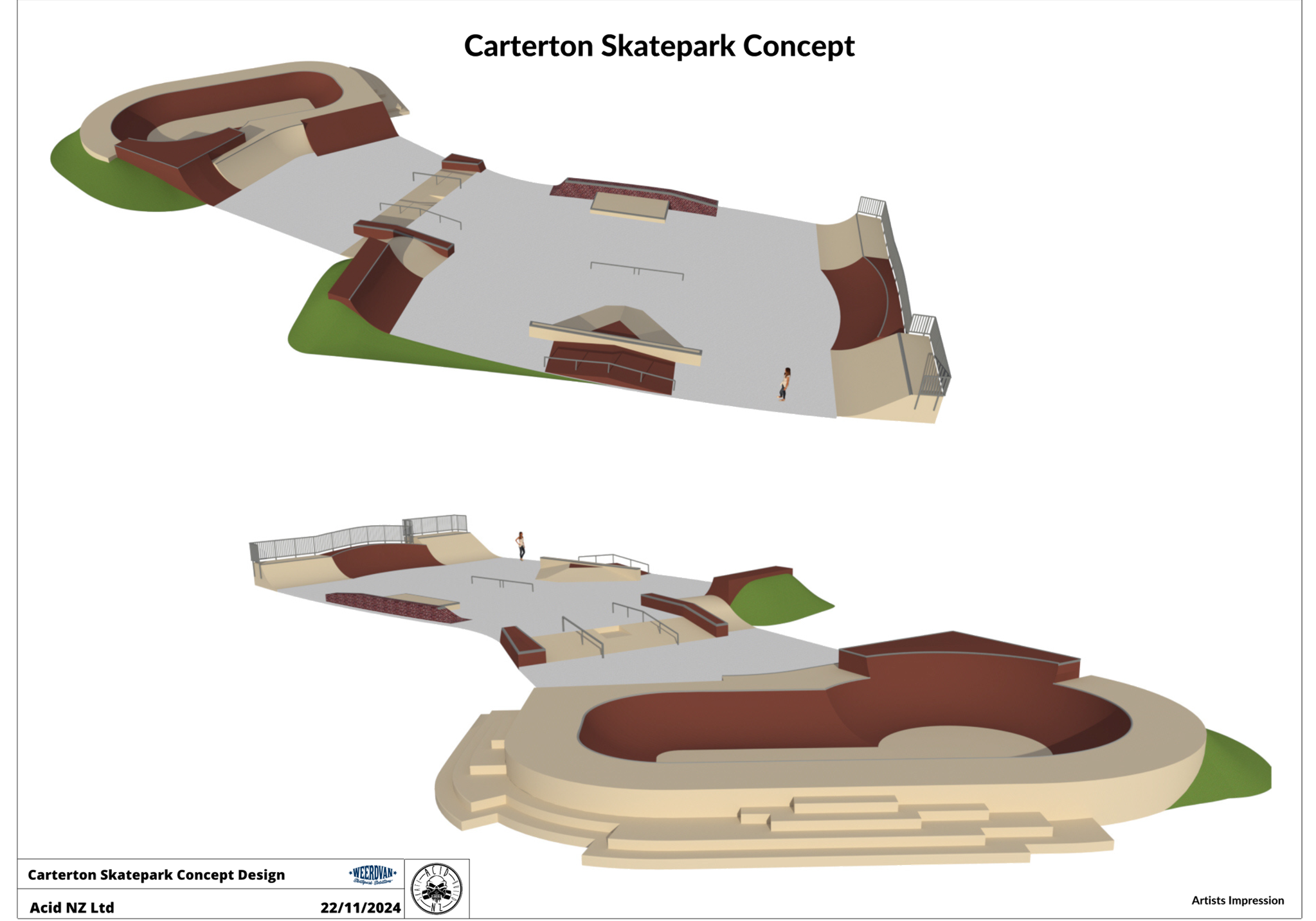 A skate park with a ramp

Description automatically generated with medium confidence