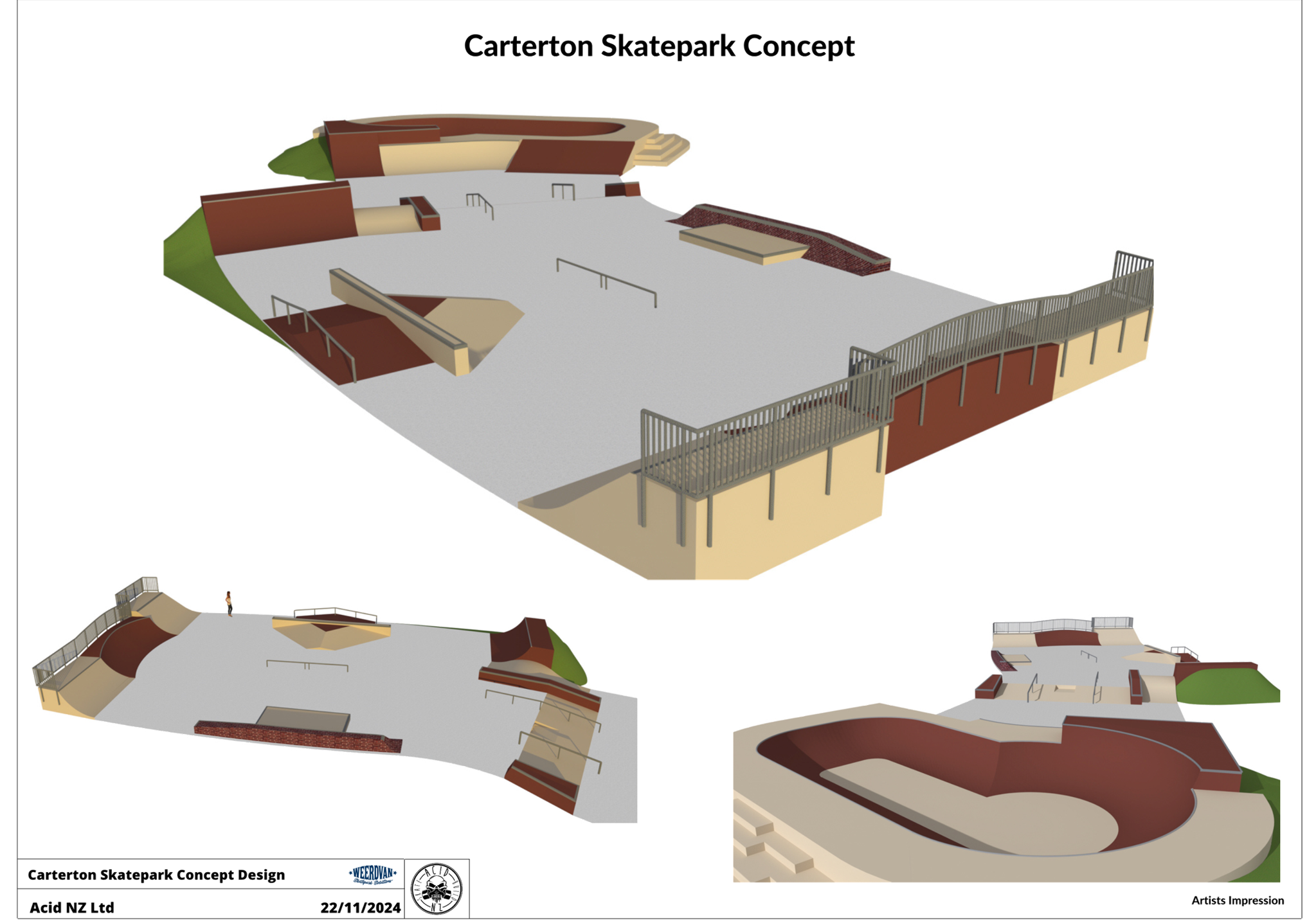 A skate park with a ramp

Description automatically generated with medium confidence