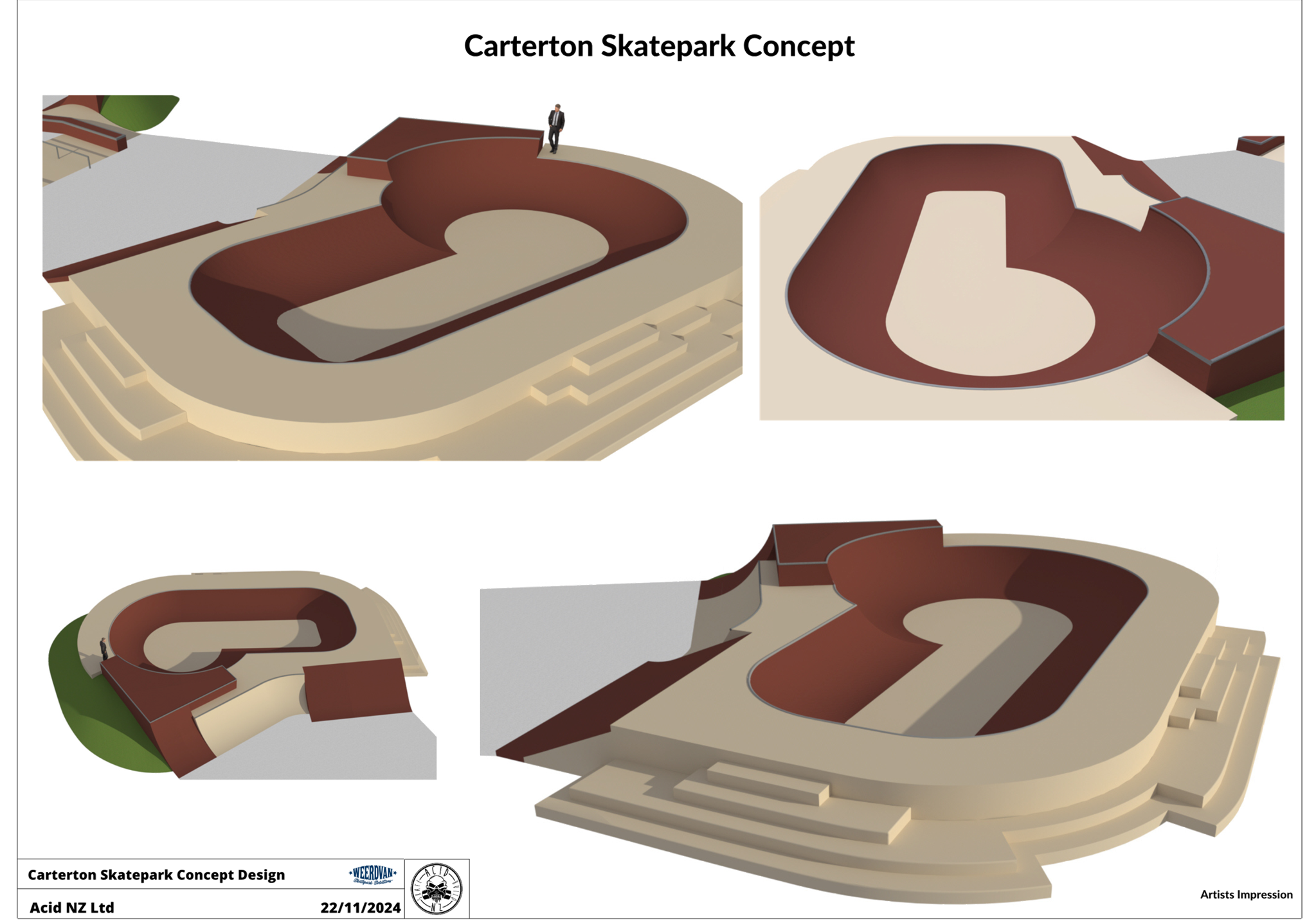 A collage of different types of skate park

Description automatically generated