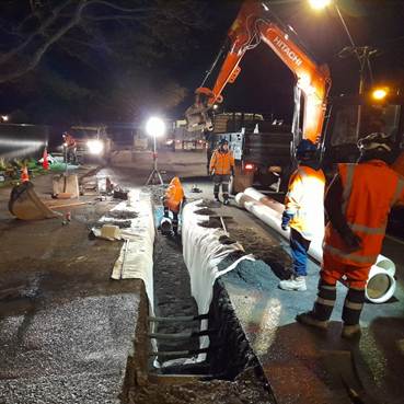 A group of construction workers at night

AI-generated content may be incorrect.